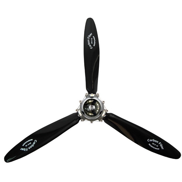 Scale Modeling Carbon Fiber Propellers -- Apply to 50cc F-4U